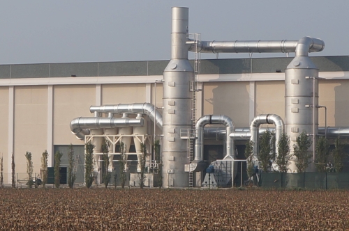 Impianto di depolverazione e deodorizzazione su impianto di compostaggio